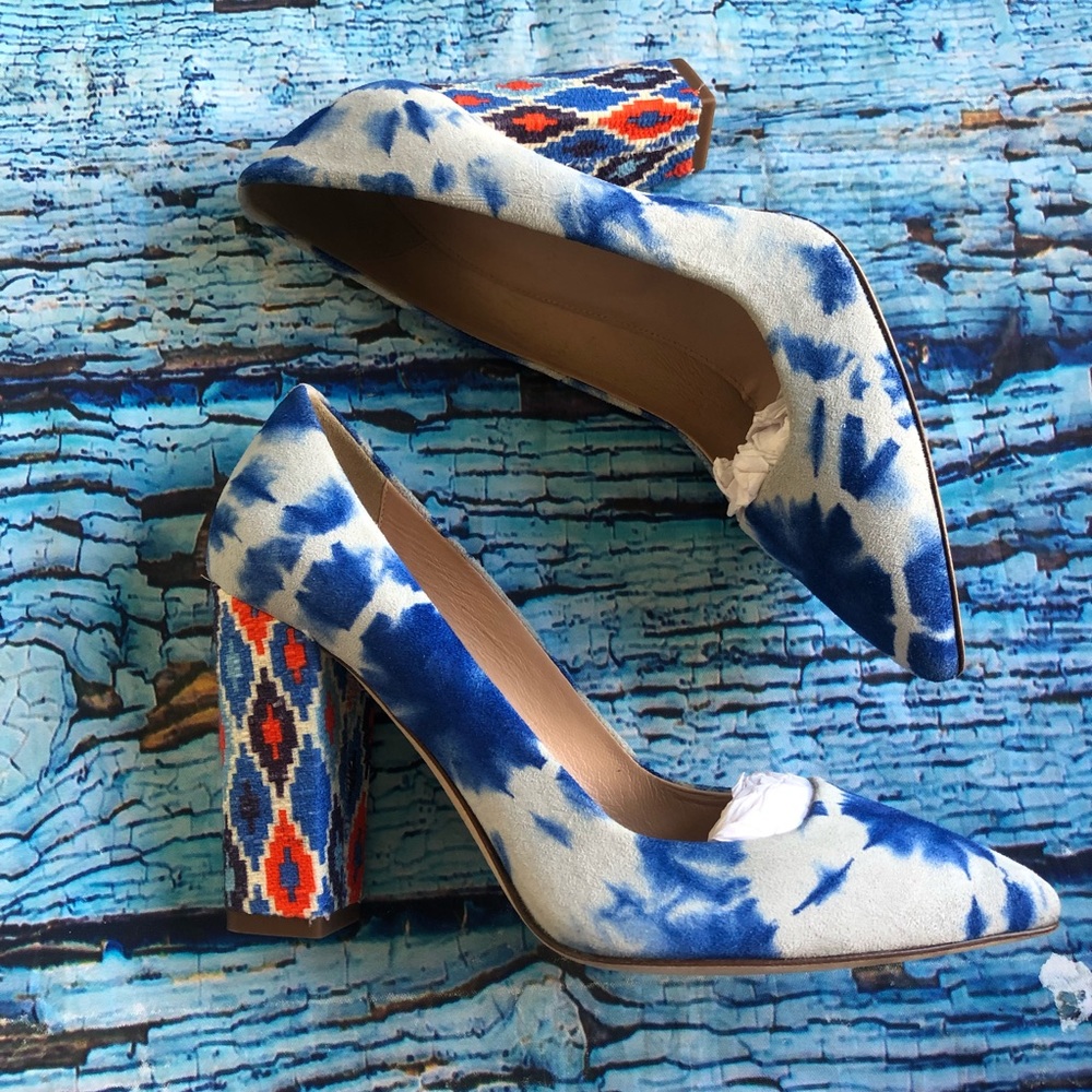 J Crew Tie Dye Suede Pumps